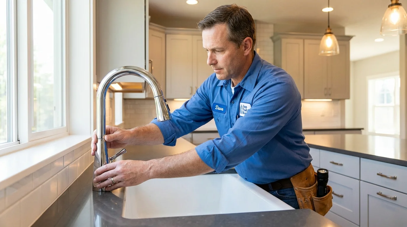 Kitchen faucet installation by Johns Plumbing LLC in La Quinta